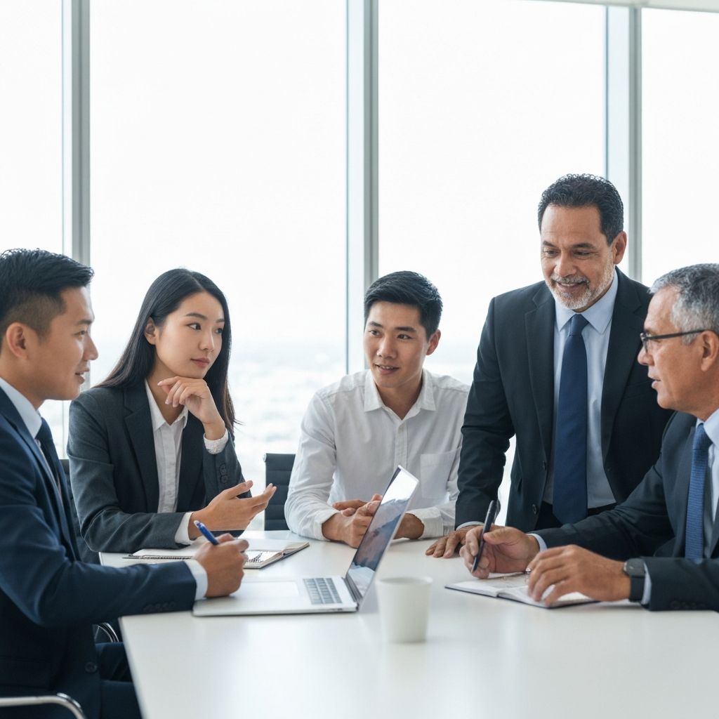 Professional business consultation meeting